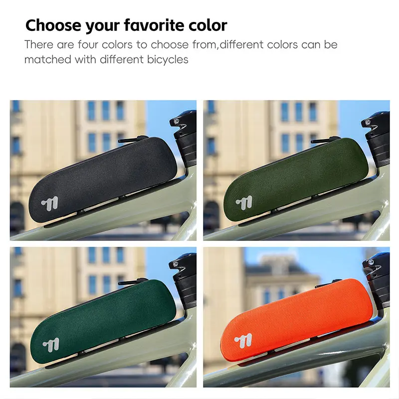 Sacoche tube supérieure vélo équipement cycliste options multicolores