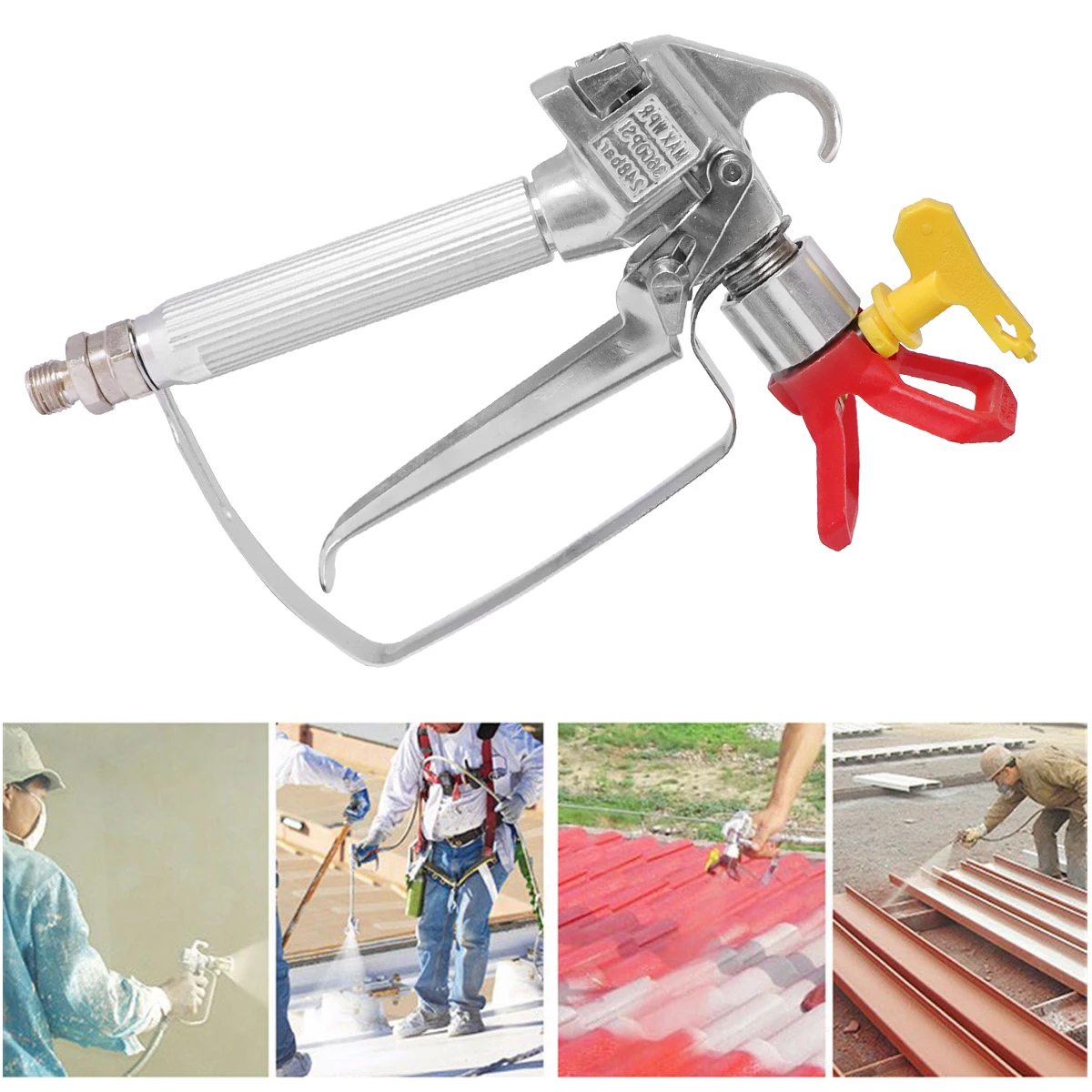  3600PSI High Pressure Airless Paint Spray Gun With 517 Tip \u0026 Nozzle Guard Pump Sprayer And Airless Spraying Machine for Wagner