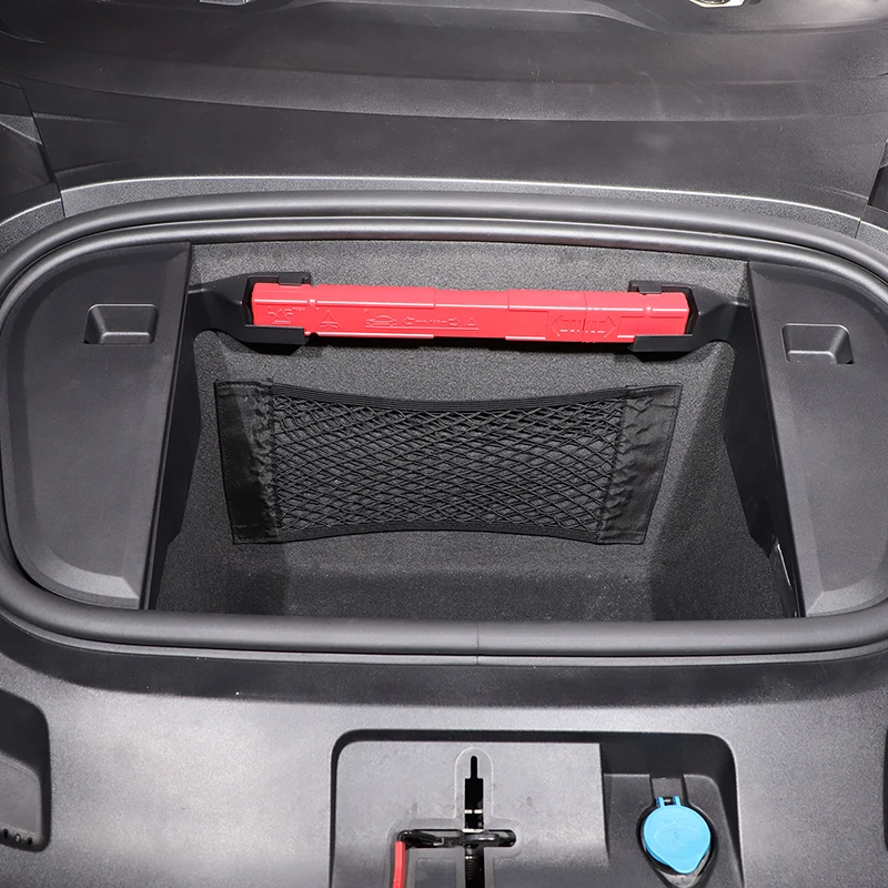 For Porsche Taycan 2019 2020 2021 2022 Polyester Black Car Trunk both sides Storage Mesh Bag Cargo Storage Net Car Accessories - 4