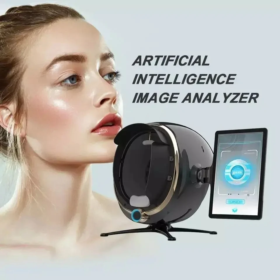 Facial Analyzer Monitor Machine Magic Mirror Portable Testing English 3D Skin Care Detector Face Camera Test Analysis Newest 2