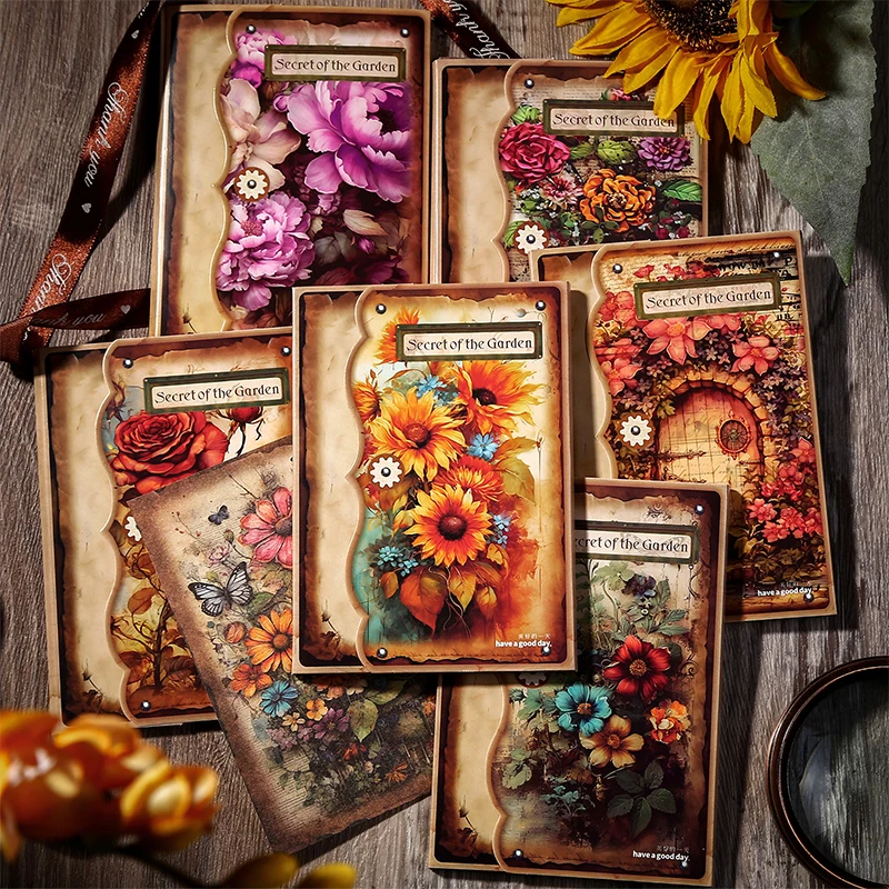 

30 pcs Vintage INS Flowers material paper Decorative Diary Album Scrapbooking accessories hand made junk journal supplies