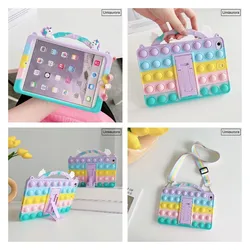 Cartoon Kids Silicone Stand Tablet Cover for 10.9 - 12.4 Inch Devices (Handle Unicorn)