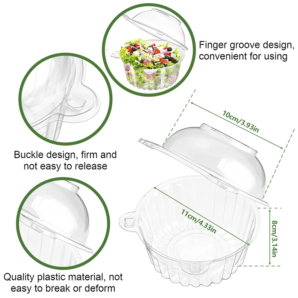 Confezione Da 100 Scatole Per Cupcake, Contenitori Per Cupcake Singoli In  Plastica Trasparente Per Cupcake Muffin, image size:960x960