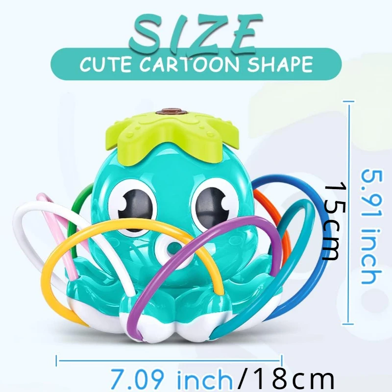 Outdoor Water Spray Sprinkler for Kids and Toddlers Summer Outside Toys Backyard Games with 8 Wiggle Tubes for Boys Girls 2
