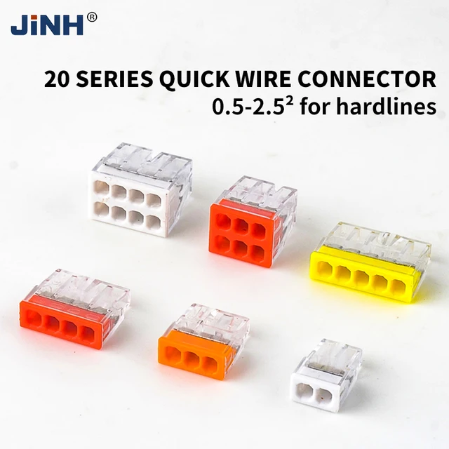 CMK20 100PCS Mini Quick Push-Inตัวเชื่อมต่อสายไฟTerminal BlockสแตนเลสEasyไฟฟ้าSplicing Terminal Blocksตัวนํา 1