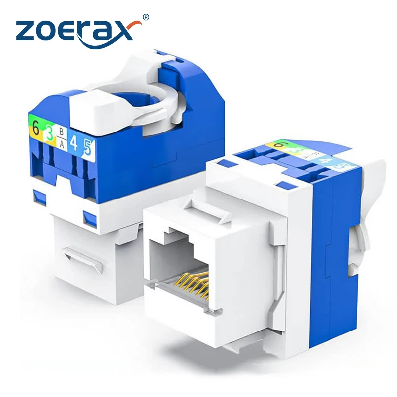 ZoeRax Connecteur Jack Keystone Cat 6 RJ45 Cat6a Cat6 Catinspect s Zoerax connecteur jack keystone cat 6 rj45 cat6a cat6 catinspect s