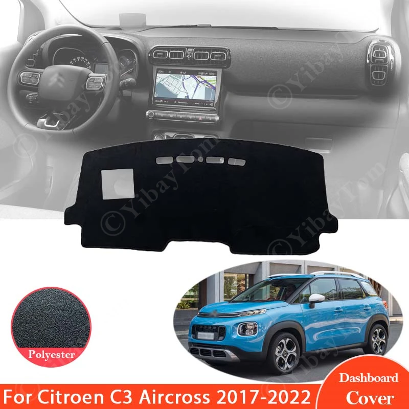 

Для Citroen C3 Aircross 2017 2018 2019 2020 2021 2022 крышка приборной панели солнцезащитный Коврик защитный Ковер защита от солнца коврик наклейка ковер