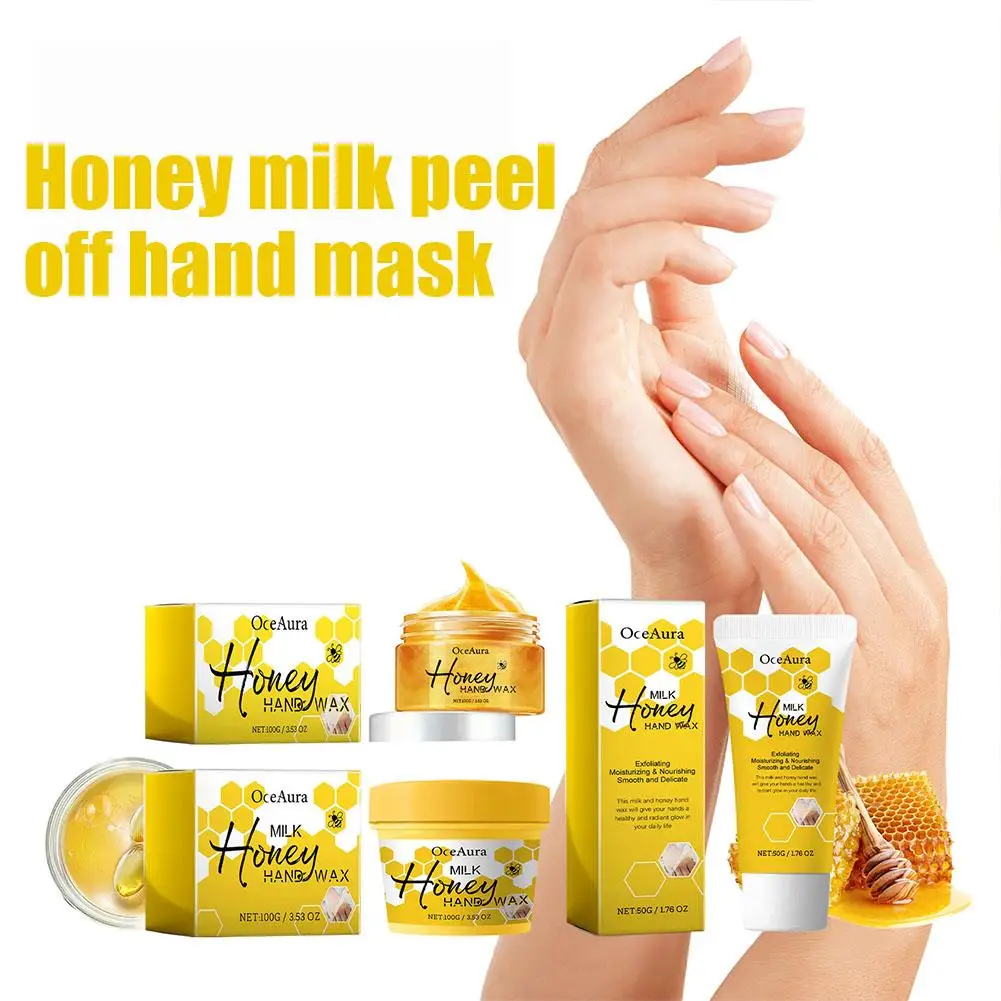 

Маска для рук с молоком и медом, отшелушивающая маска для рук с эффектом задержки съемки, воск для кожи и мозолей, W8M1