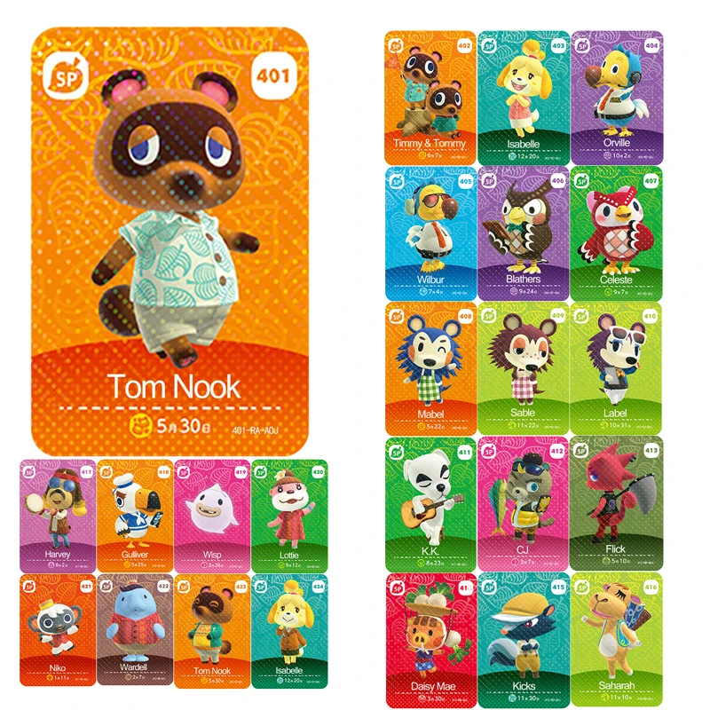 48pcs Hot Animal Crossing Amiibo Game Card Series 5 Ankha Pietro for  Switch/Switch Lite/Wii U/New 3DS ACNH Set NFC Game Card