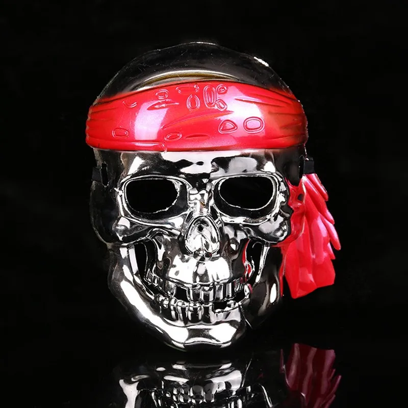 

Pirate Gold Skull Mask Dress Up Costume Masquerade Props Stage Performance Mask Party Costume Adult Prom Dress Up Mask