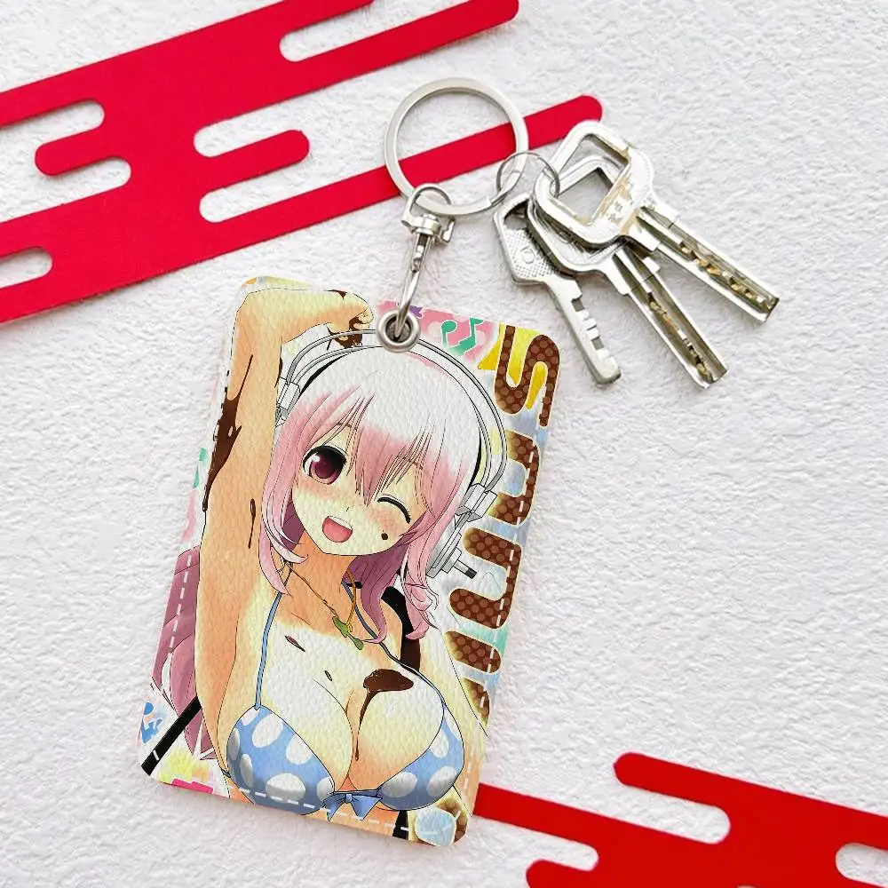 Super Sonico Anime Personalized Card Holder and Keychain