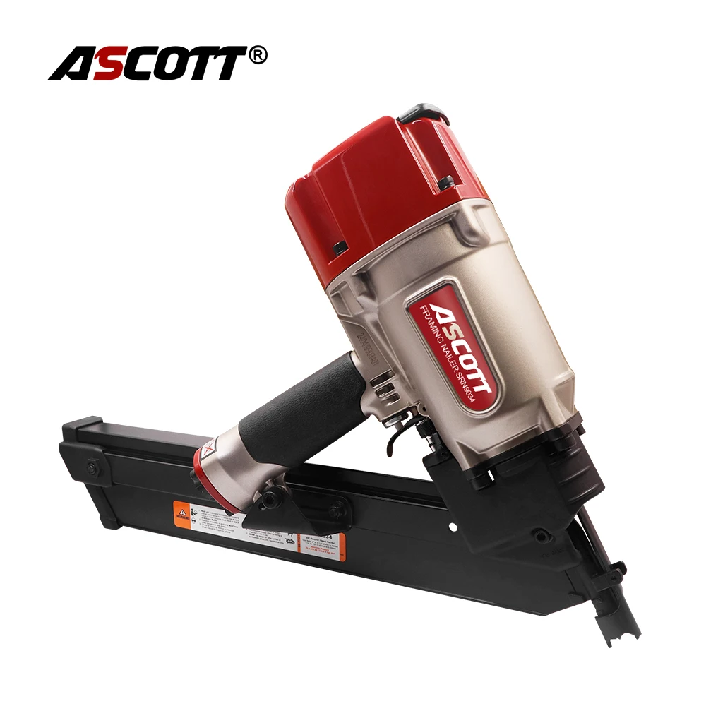 

Pneumatic Framing Nailer,34 Degree Clipped Head Framing Nail Gun,Accepts 2" to 3-1/2" Paper Collated Framing Nails(SRN9034)