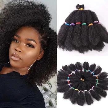 Afro Kinky Hair 12 inch Pre Stretched Afro Kinky Twist Hair Braiding Hair Kinky Twist Crochet Braids Synthetic Hair Extensions 1