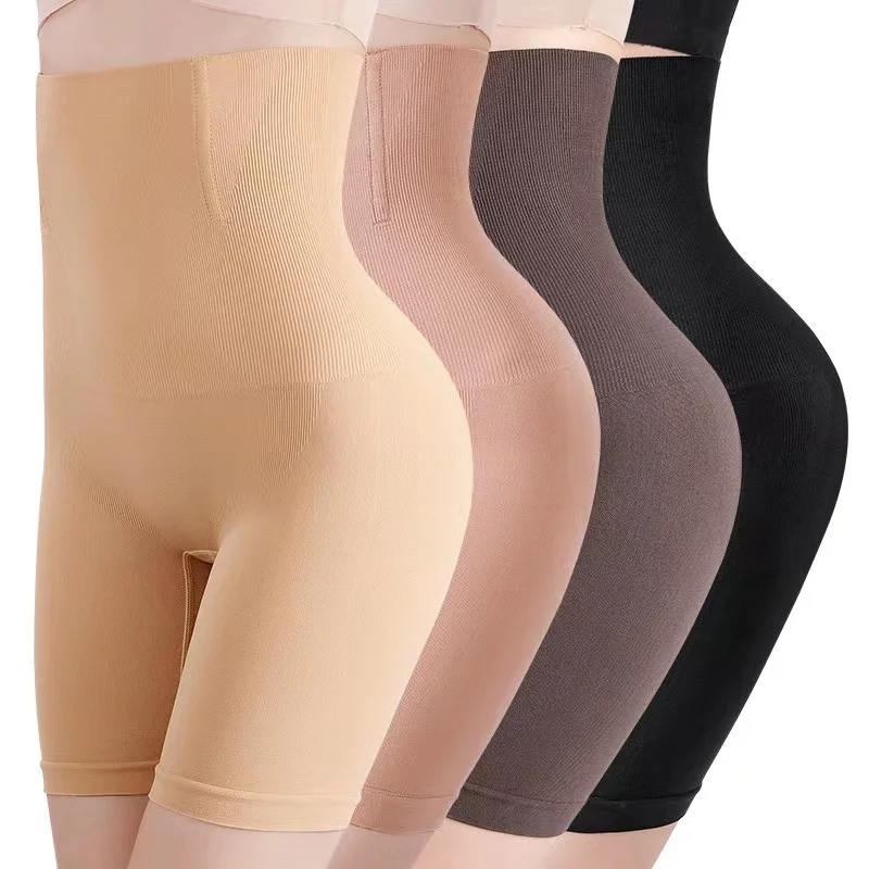 Flarixa 3 in 1 Safety Shorts Shaper Underwear Seamless High Waist Flat Belly Panties Women's Slim Hip Lift Female Boxer Shorts
