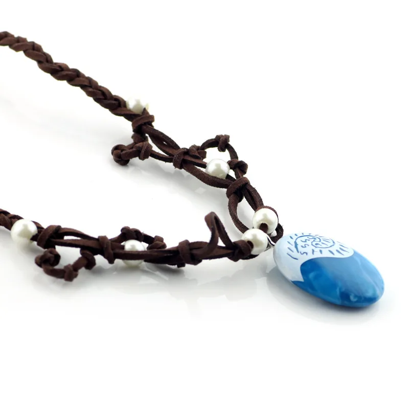 Moana Series Necklace Fantasy Comedy Adventure Movies Character Same Heart of The Ocean Pendant Necklace Presents 3