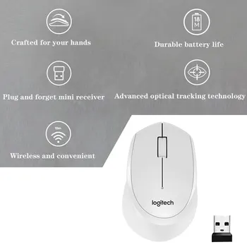 Logitech M330 Wireless Mouse Ergonomic 1000DPI Bluetooth Mouse Multi-mode Rechargeable Silent Optical Mouse for PC/Laptop Mice 5