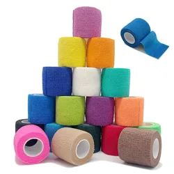 Colorful Sport Self Adhesive Elastic Bandage Wrap Tape 4.5m Elastoplast For Knee Support Pads Finger Ankle Palm Shoulder