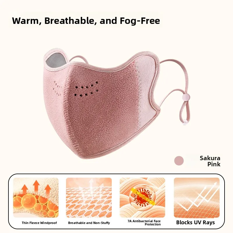 Pink-upgraded thickened warm mask