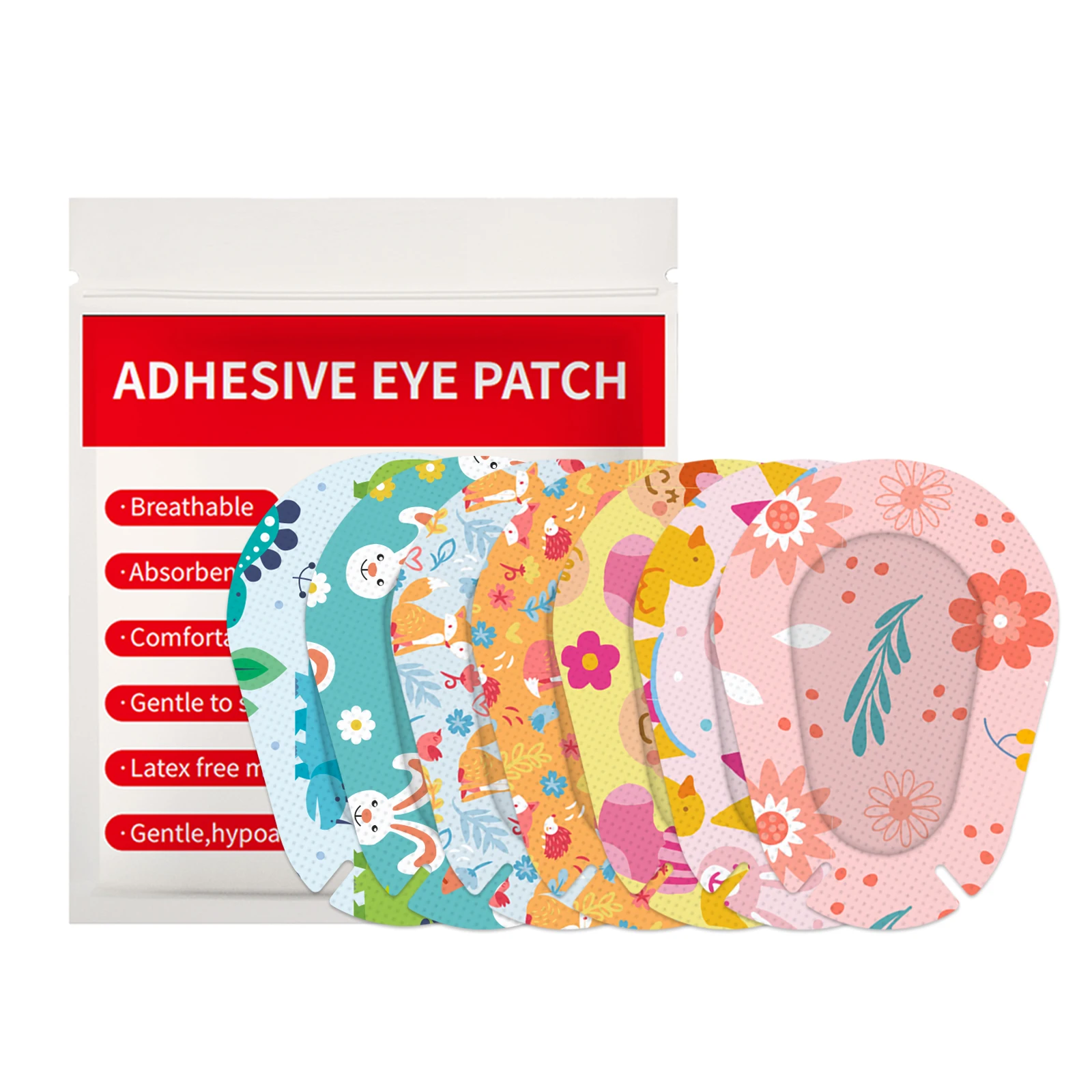 100 Pcs Breathable Amblyopia Eye Patch Cartoon Light Blocking Children Correction Protect Eyesight Sterile Eye Pad Girls Boys 5
