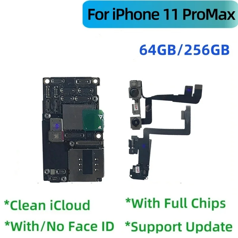 100% 잠금 해제 메인보드 iPhone 11 Pro Max용 iCloud 청소(얼굴 ID 포함) 작동 마더보드 지원 iOS 업데이트 로직 보드 플레이트