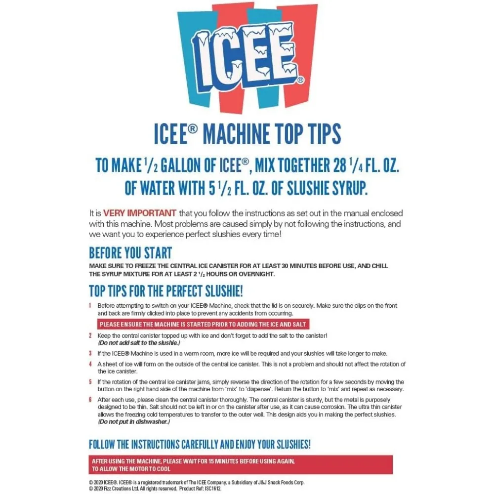 Top Sized Slushie Maker - Spins Your Pre-Chilled Ingredients with Your Ice into Slushies! 3