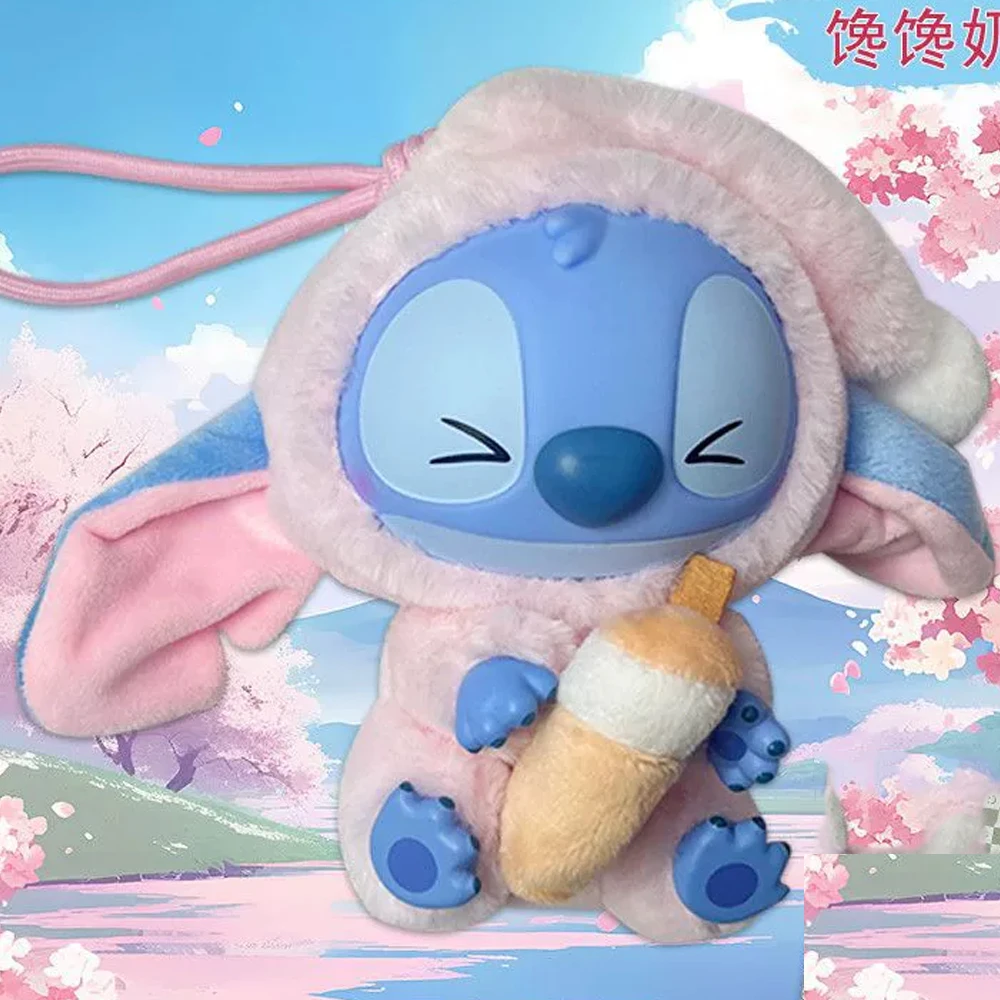 Muñecas de Stitch Ange de dibujos animados de Disney, caja ciega de Anime, juguetes Lilo & Stitch, serie Eat Algo Before Sleep, juguete para niños, regalo de cumpleaños