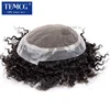 Australia Curly Hair Male Hair Prosthesis French Lace With Pu Base Men Wig 100% Human Hair Exhuast System Unit Wigs For Men 4