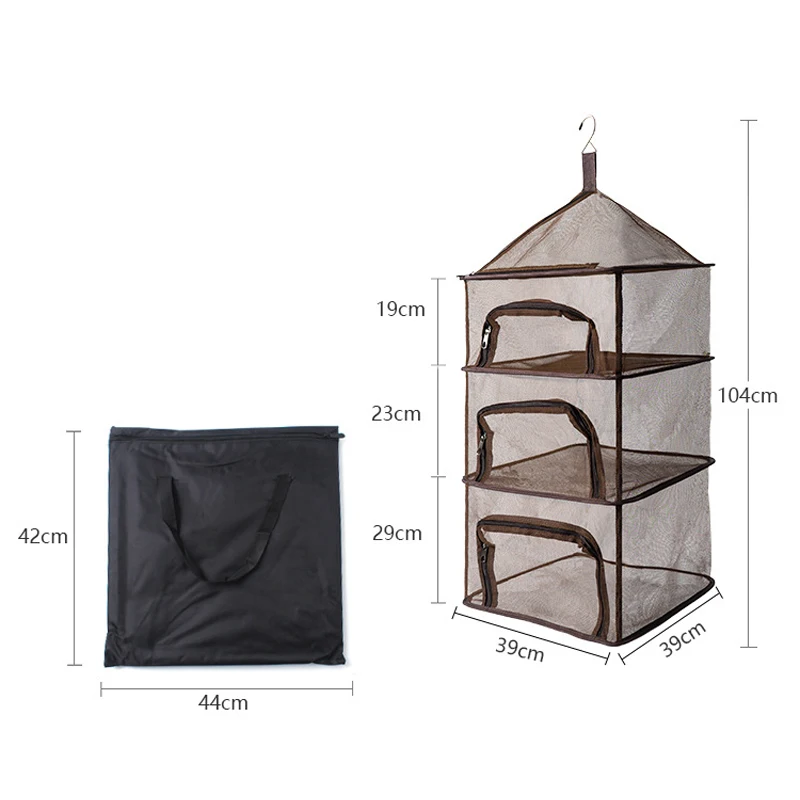 Outdoor Folding Drying Net Multi-functional Storage Basket Fruit Vegetable Herb Fish Hanging Mesh Camping Tableware Drying Rack 6