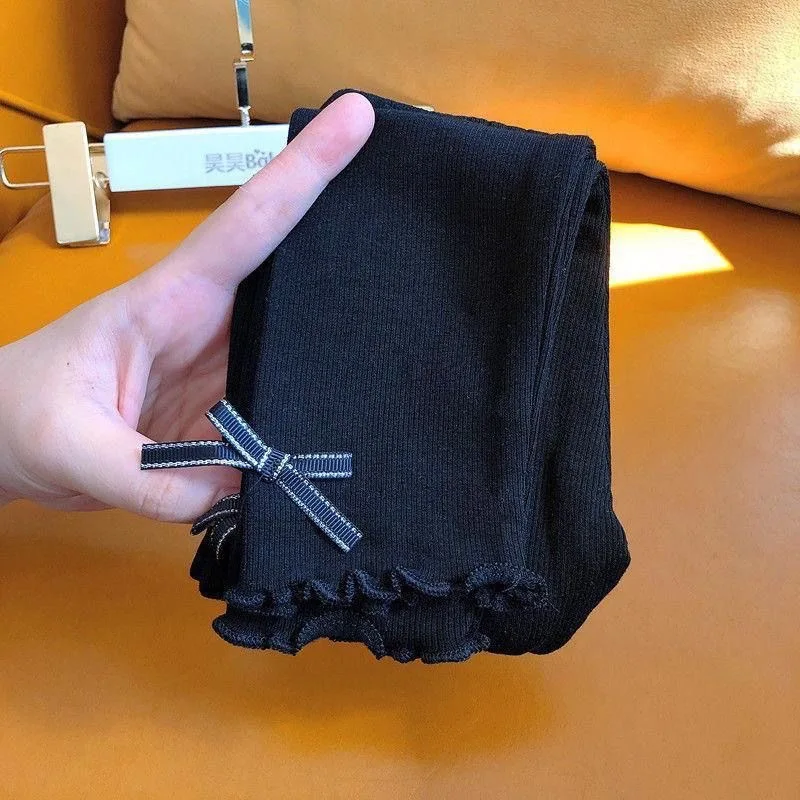 الأطفال ملابس فتاة 2025 أطفال طفل الفتيات طماق الصلبة بنطال مرن طماق عالية الخصر الفتيات الملابس والاكسسوارات