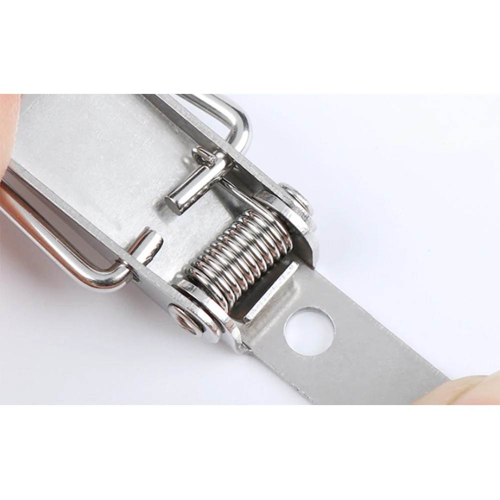 

4/8PCS Stainless Steel Toggle Latch Catch Clamp Spring Latch Catch Toggle Hasp Suitcase Buckles Toggle Catch Duck-mouth Buckle
