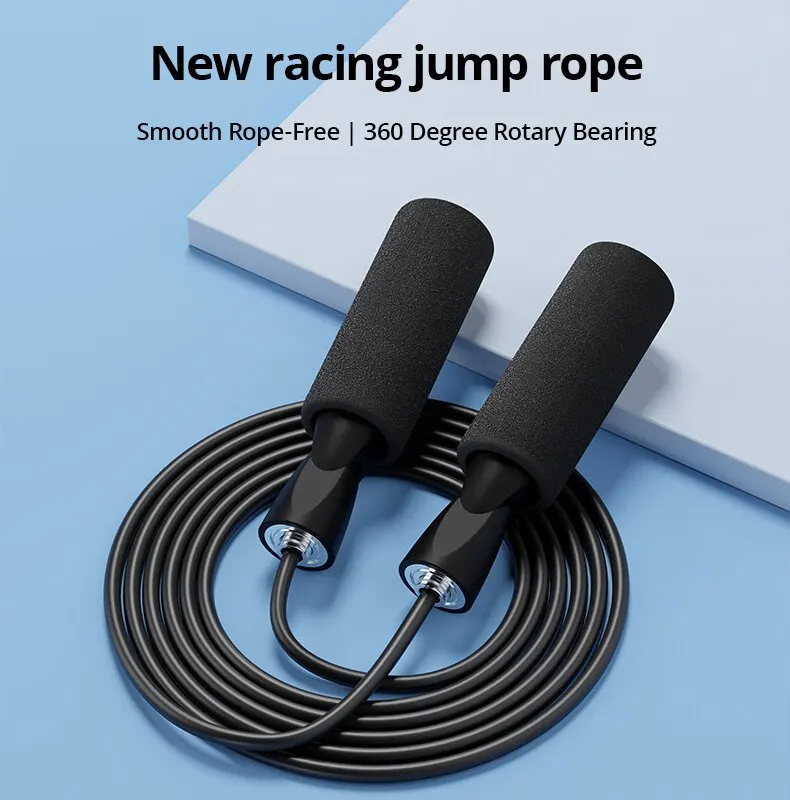 Jump Rope Ball Bearing Speed Skipping Rope Handles Jumping Ropes for Kids Women Men Student Indoor Outdoor Workout Aerobic Exerc