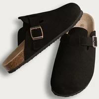 Comwarm Cork Footbed Clogs For Women Men Fashion Leather Mules Comfort Potato Shoes With Arch Support Indoor Outdoor Flat Slides 1