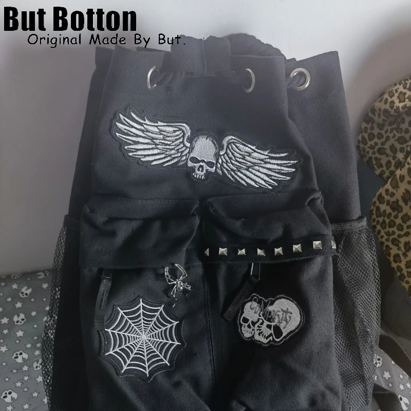 【超希少✨】 90s サーカ リュックサック バックパック スケボー y2k 黒 Large capacity Boy Men backpack schoolbag student commute