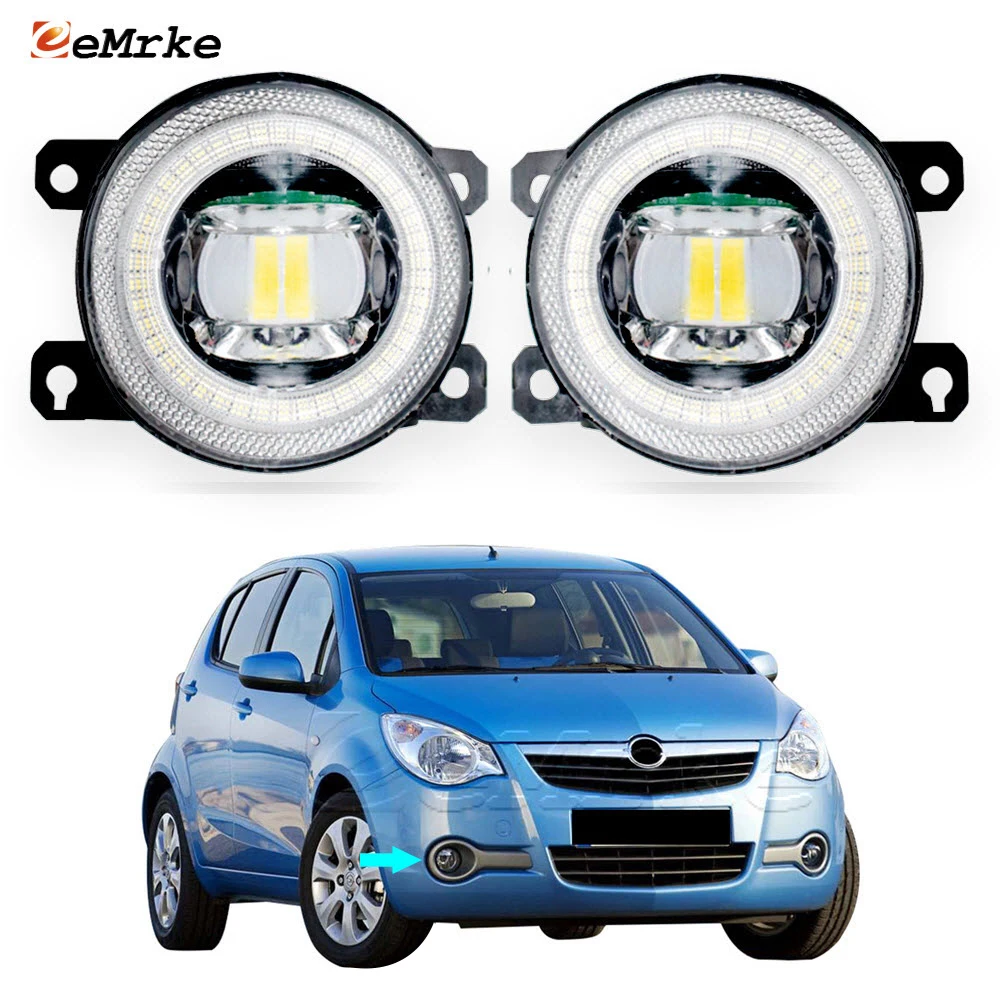 

Led Driving Fog Lights Assembly for Opel Vauxhall Agila B H08 F68 2008-2014 Angel Eye DRL Car Daytime Running Light Car Fog Lamp