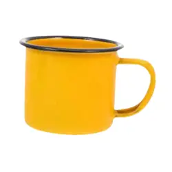 Stylish Sturdy Enamel Mug for Coffee, Tea, and More (Yellow)