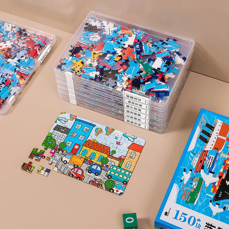 Organizzatore Puzzle Impilabile 12 Pezzi Puzzle Colorati Assortiti, Puzzle Organizer In Feltro, Puzzle Salvaspazio, Vassoio Di Ordinamento, Puzzle Set Vassoi Multifunzione Grigio Scuro