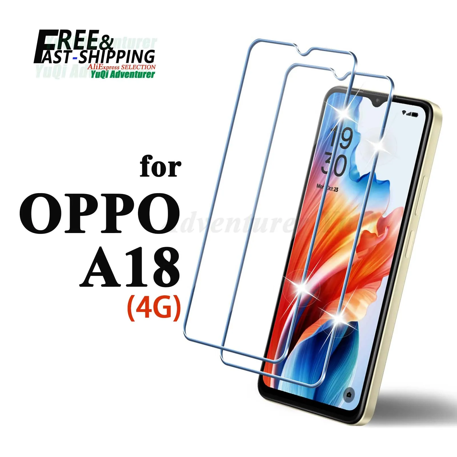 

For OPPO A18 Screen Protector 4G Tempered Glass HD Crystal Clear 9H High Aluminum Transparent Case Friendly SELECTION Free Ship