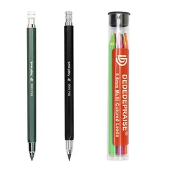 High - Quality Mechanical Pencil Set with Charcoal Graphite Lead for Versatile Sketching and Drawing (2pen - color lead)