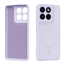 Magnetic Skin Feel Liquid Silicone Back Cover with Built - in Velvet Soft Shock Absorption - MOTO EDGE X70Air (PURPLE)