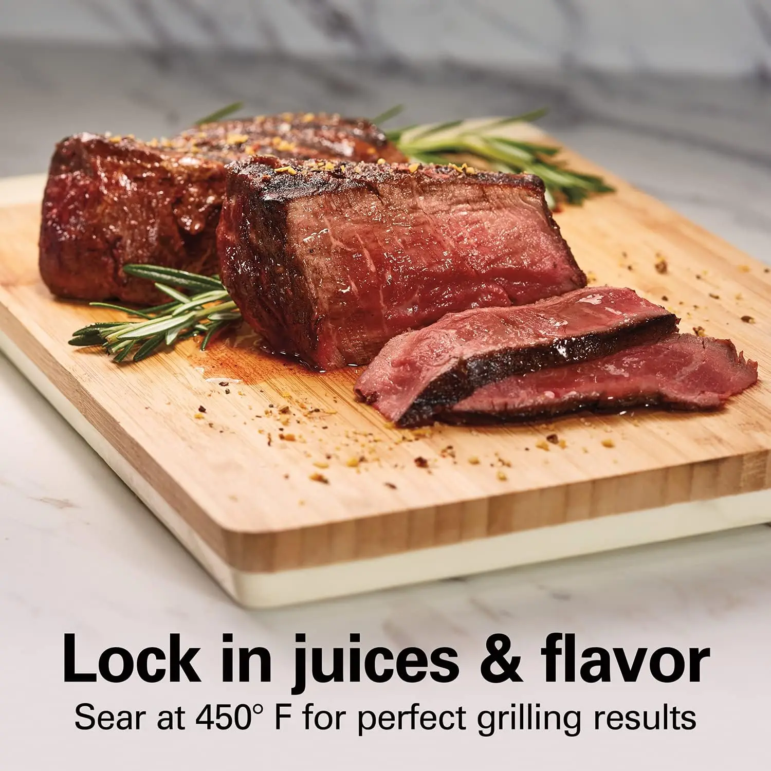 Beach Electric Indoor Searing Grill with Viewing Window & Adjustable Temperature Control to 450F, 118 sq. in. Surface S 3
