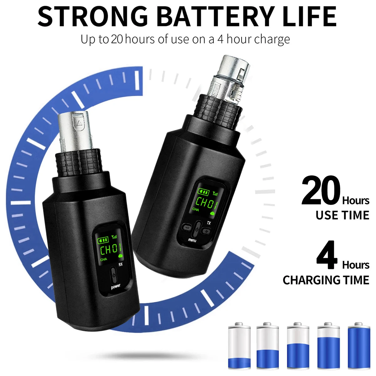 Wireless Microphone Converter XLR Transmitter and Receiver Microphone Wireless System for Dynamic wireless microphone microphone accessories audio adapter converter