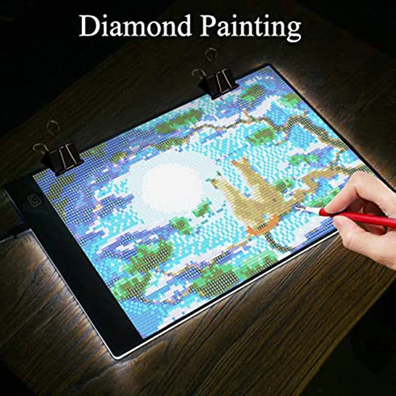 Tablette Lumineuse,Boîte à lumière A4 LED avec échelle,Table lumineuse