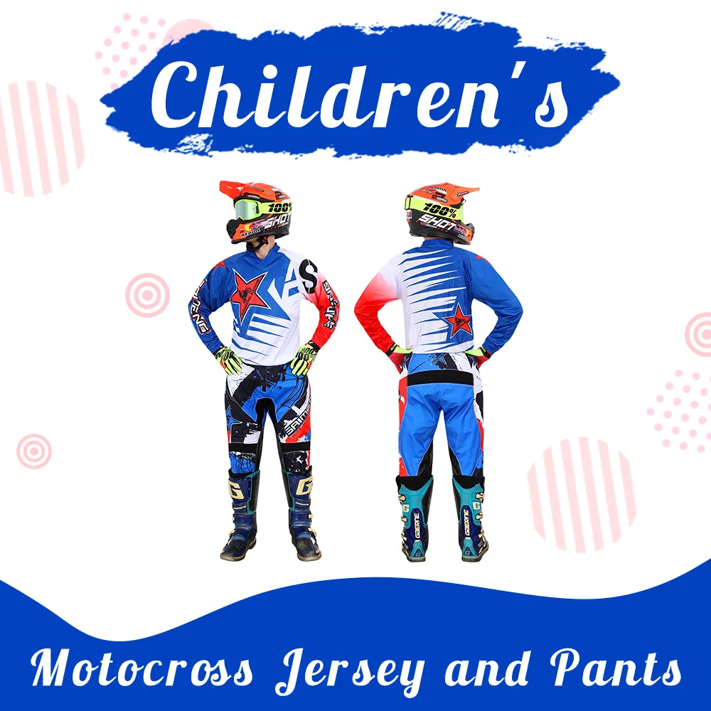 

Motocross Jersey and Pants children's Motorcycle clothes Youth racing suit Off-road MX Enduro Combo Kids Kits BMX 20/22/24/26/28