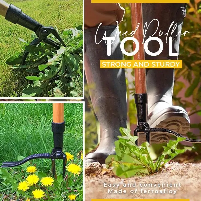 Iron Weed Puller Tool Claw Weeder Root Remover Outdoor Killer Tool Portable Garden Weed Puller Removable With Foot Pedal 6
