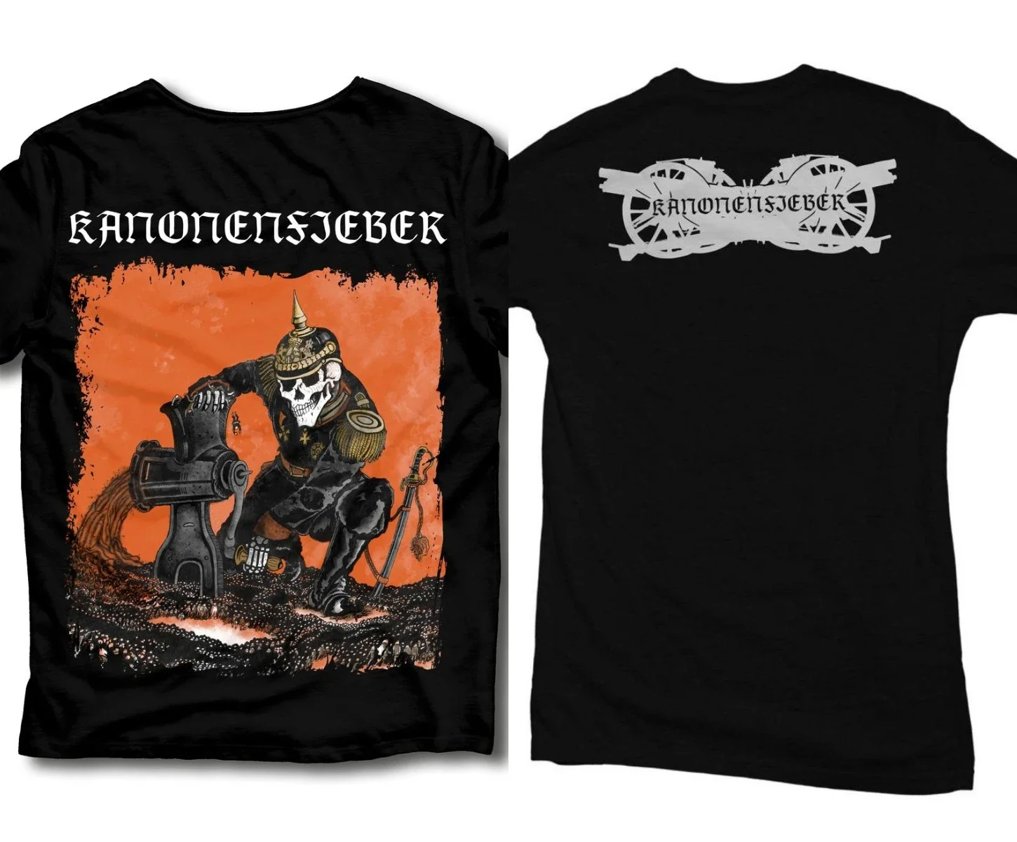 2026 New Rock Punk Tops Gothic Dark Heavy Metal T-shirt Kanonenfieber Pirnt Casual Cotton Streetwear Female Male Clothes Unisex