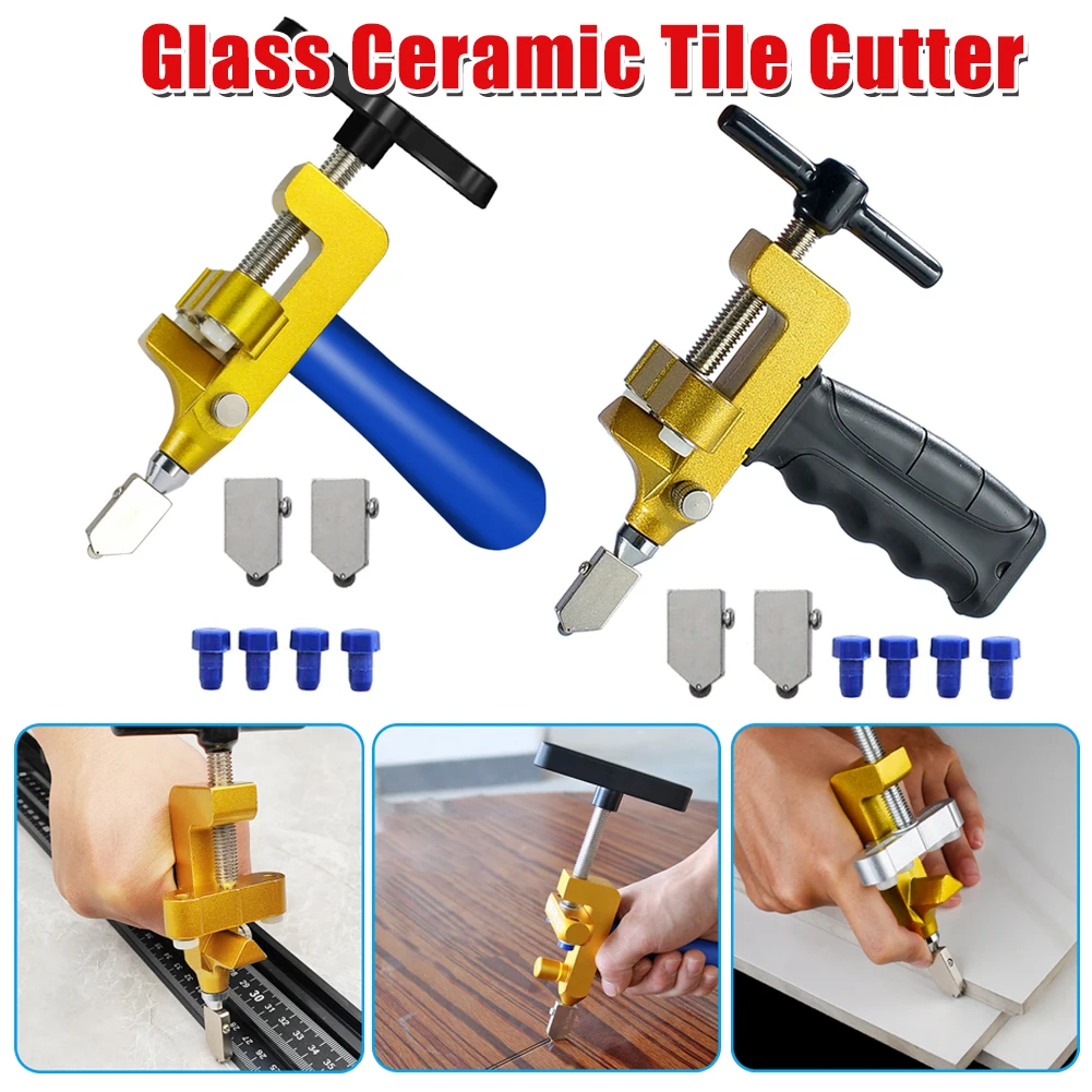 2 in 1 Glass Ceramic Tile Cutter with Knife Wheel Diamond Glass Cutter Breaking Pliers Manual Tile Glass Cutting Tool Hand Tools 3