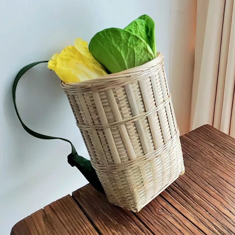 BP79 Bamboo Backpack, Reinforced with Thick Bamboo Skin, Adjustable Strap, Oval-Shaped Harvest Basket 4