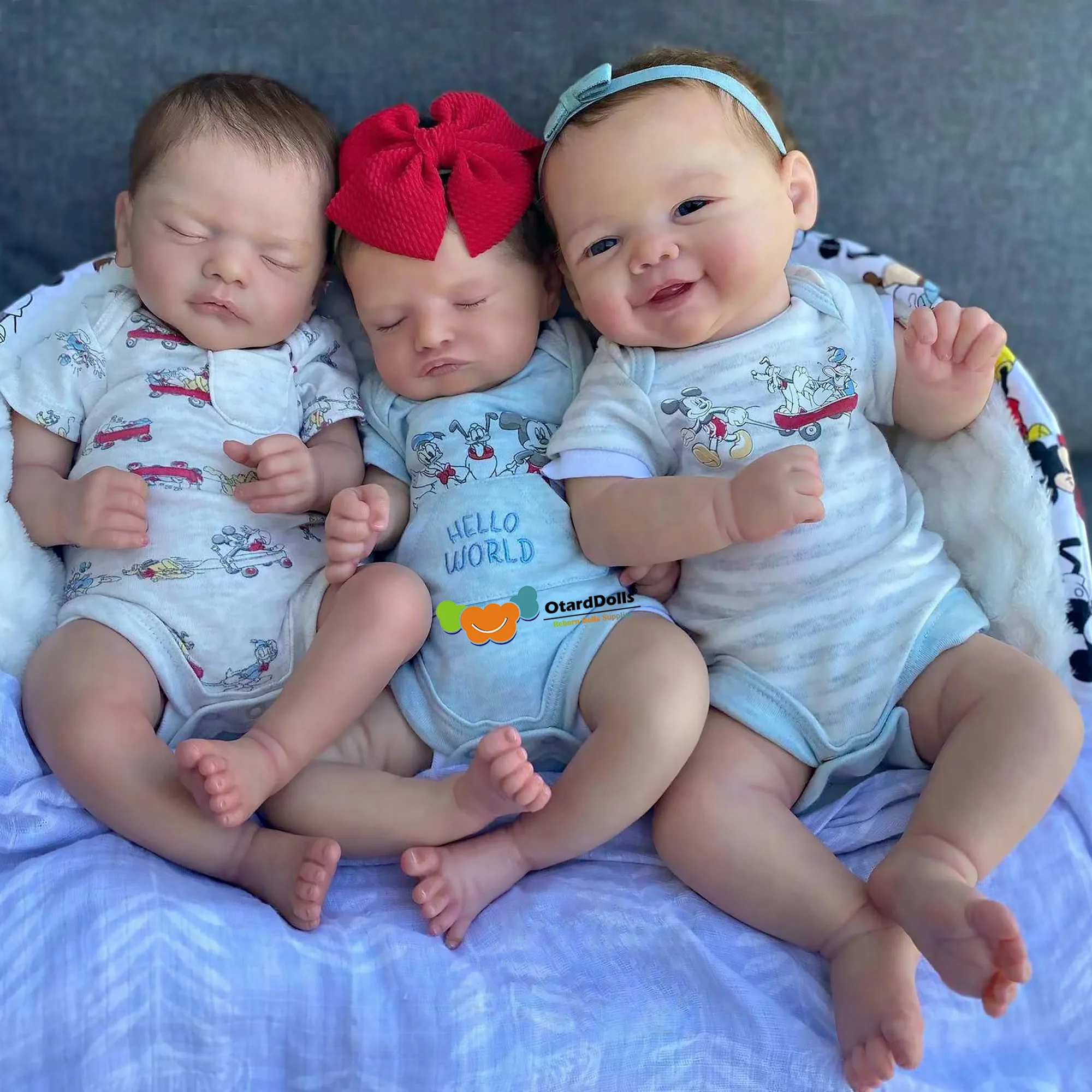 45cm Cuddly Styles Reborn Dolls With Rooted Hair Handmade