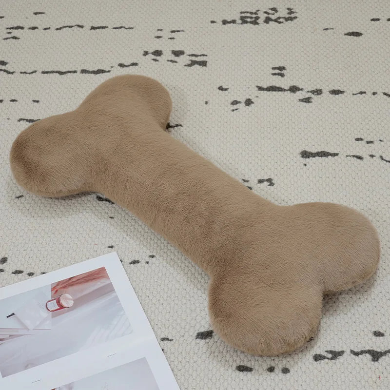 thumbnail image 1 of Almohada de peluche con forma de hueso de simulación Ins, divertido juguete para cachorro, creativo, relleno, lindo, modelo de palo de hueso grande, cojín de sofá para niños, regalo para decoración de, 1 of 5