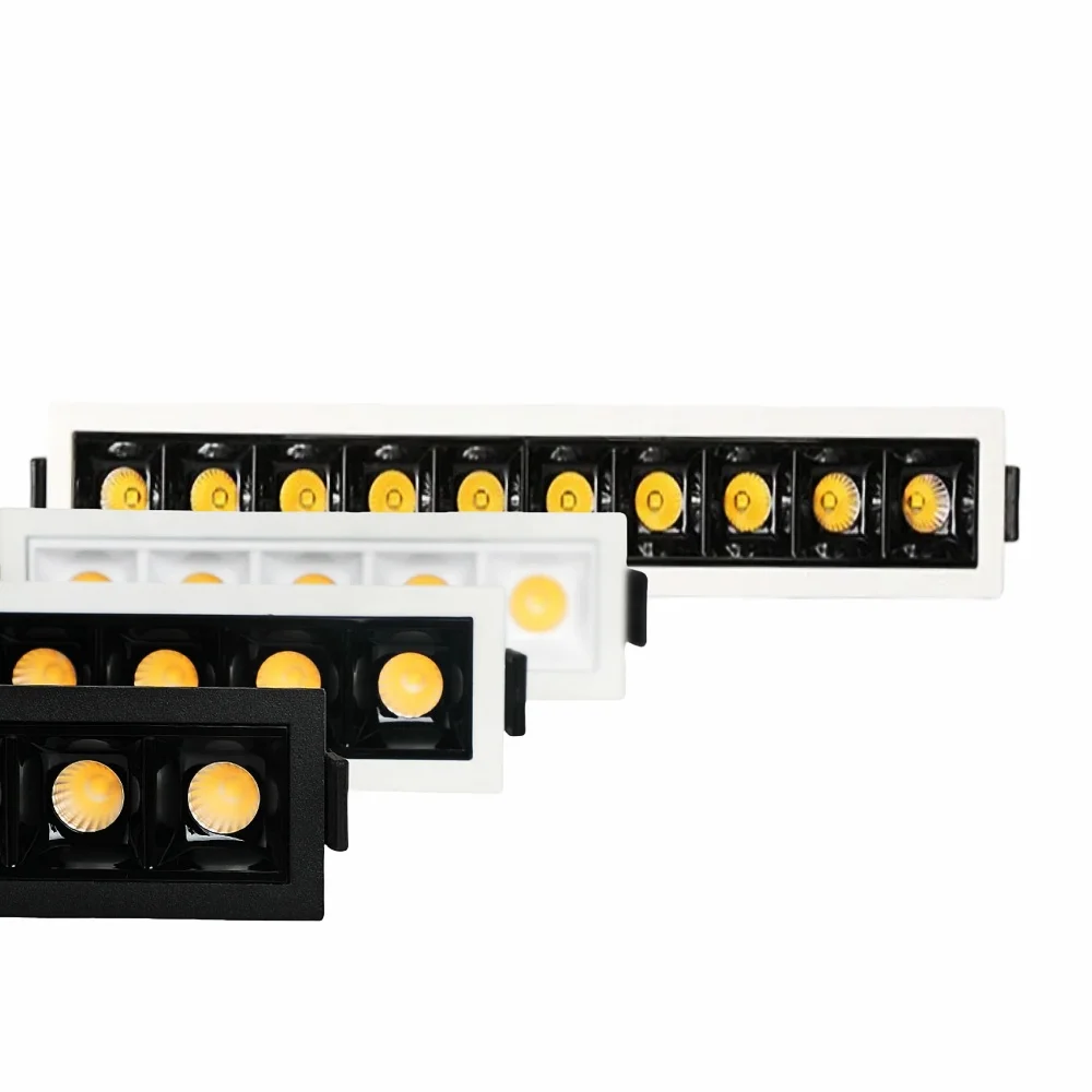 Die casting LED Spot light 10W20W30W Dimmable Grille Line lamp Recessed Strip Ceiling lamp COB downlights living room indoor